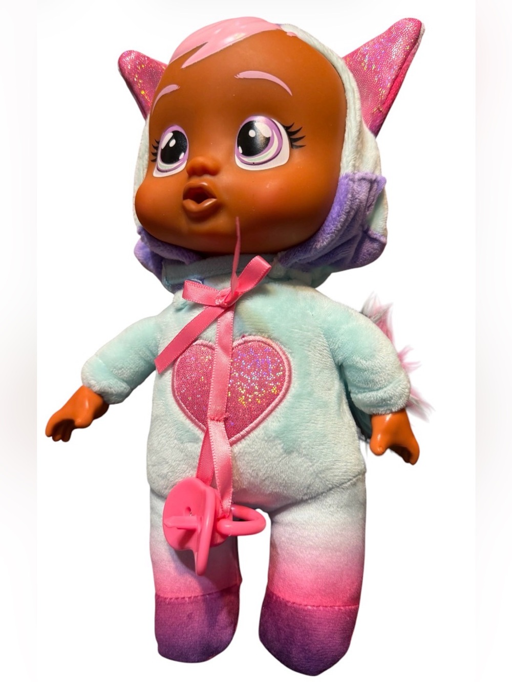 IMC Cry Babies Fantasy Series Moxie Fox Theme 9” soft plush body with pacifier